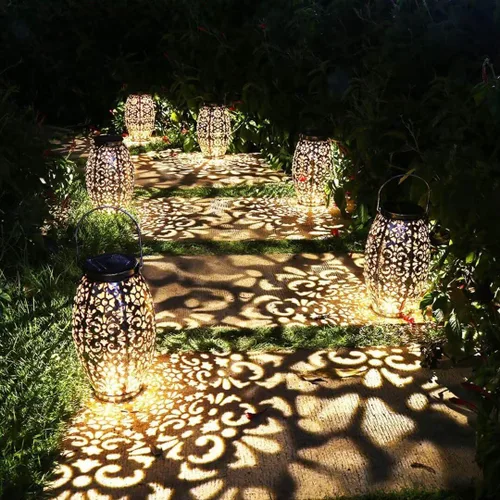 Miniatura 4 de Faroles Solares para Colgar o Mesa, Luz Solar para Exteriores para Patio, Jardín, Patio Interior (Plata-1)