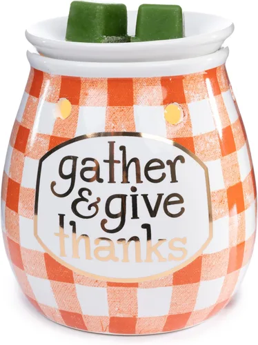 Scentsationals Calentador de Cera Derretida, Calentador de Cera para Ceras Perfumadas Derretidas - Colección de Otoño Gather Warmer - Derretidor de