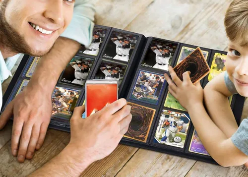 Miniatura 7 de Carpeta para tarjetas coleccionables, 9 bolsillos de colección de álbumes de tarjetas para tarjetas de béisbol Yugioh MTG, protección