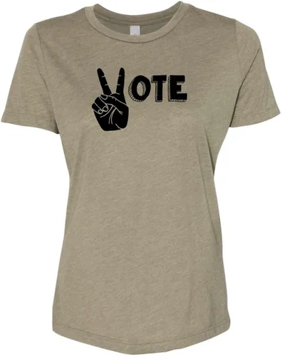 Miniatura 20 de Cute Women's Screen Printed Crew Neck Tee, Shirts With Sayings, Dusty Blue or Olive