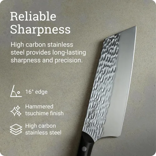 Miniatura 4 de Cuchillo utilitario asiático Kai PRO de 7", cuchillo de cocina japonés afilado a mano ideal para salteados, hoja de acero inoxidable japonés AUS6M