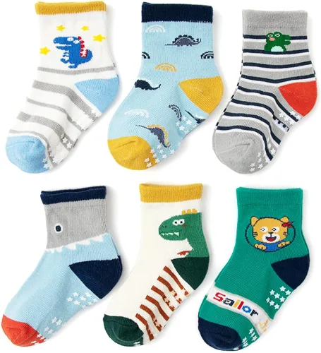 Miniatura 6 de Calcetines antideslizantes para bebé con agarres para niños y niñas