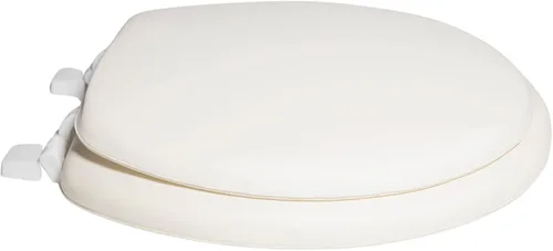 Miniatura 5 de Centoco Asiento de inodoro redondo suave acolchado vinilo HPS20-001 blanco