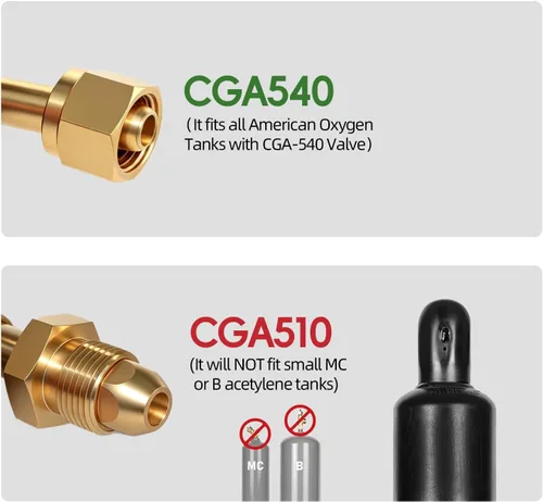 Miniatura 5 de Reguladores de acetileno CGA510, Regulador de acetileno para soldadura, Conexión de entrada CGA510 de calibre de acetileno, CGA510 Regulador