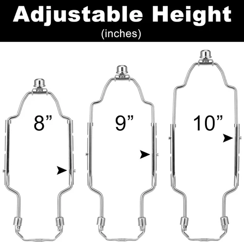Miniatura 2 de Kit de soporte de pantalla de lámpara de 8, 9 y 10 pulgadas [ajustable] para lámparas de mesa y de pie, piezas de lámpara resistentes con sillín