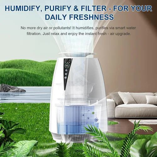 Miniatura 7 de Humidificadores para habitación grande, 5 L, humidificador sin niebla para plantas de bebé, purificadores de aire de llenado superior silencioso