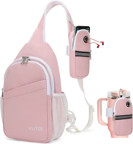 Miniatura 13 de Mochila cruzada para mujeres y hombres, multiusos, artículos esenciales de viaje, senderismo, bolsa de pecho