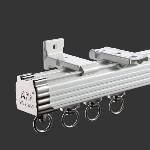 ZSHINE Cortina de un solo riel para montaje en techo o pared, rieles de cortina resistentes para sala de estar, dormitorio y divisor de habitación