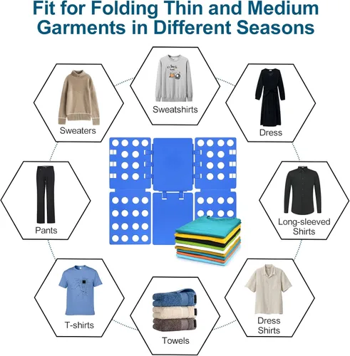 Miniatura 4 de Tabla para plegar camisas, tabla para plegar camisetas, tabla para plegar ropa, tabla de plástico para lavadero, herramienta para almacenar