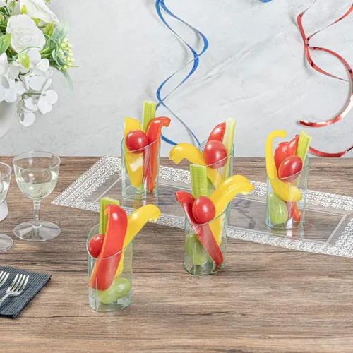 Miniatura 3 de Restaurantware Vasos de chupito de 3 onzas, 100 vasos de chupito redondos, con acabado Seagreen, vasos de chupito de plástico desechables para Verde