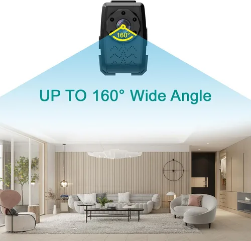 Miniatura 6 de Mini cámara inalámbrica con cámaras de vigilancia pequeñas de 1080P, clip trasero, grabadora de video portátil con visión nocturna por infrarrojos