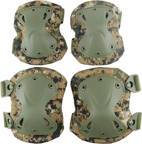 Miniatura 11 de Almohadillas Protectoras Tácticas de Combate para Rodilla y Codo para Juegos de Paintball CS al Aire Libre, Ciclismo, Seguridad, Equipo