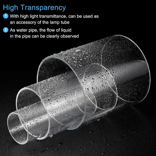 Miniatura 5 de MECCANIXITY Tubo acrílico transparente rígido redondo 9 piezas 0.157 in (5/32 pulgadas) ID 0.315 in (5/16 pulgadas) OD 6" para lámparas y linternas