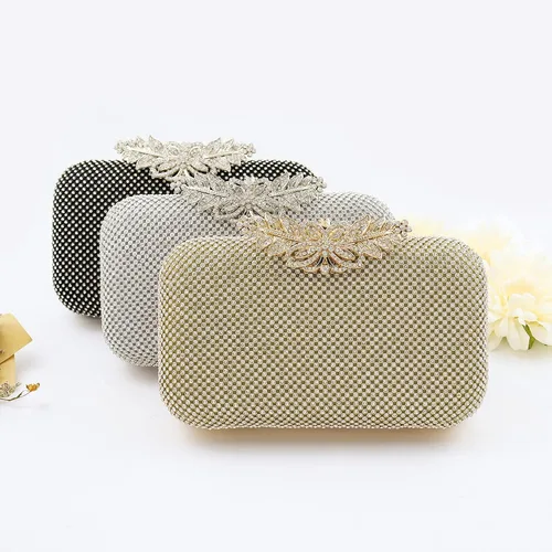 Miniatura 8 de Bolso de noche para mujer, bolso de cristal con diamantes de imitación y monederos de mano para mujer, elegante bolsa de noche formal, fiesta