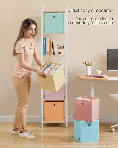 Miniatura 6 de SONGMICS Cubos de almacenamiento, juego de 6 cajas de almacenamiento plegables sin olor, 10.2 x 10.2 x 11 pulgadas, organizadores de armario