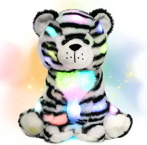 Miniatura 13 de Hopearl Perezoso de peluche con luces LED y música, perezoso de tres dedos flexible de felpa, con luces de noche que brillan en la oscuridad