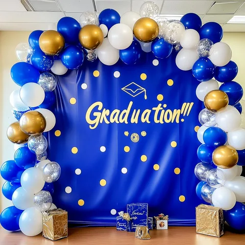Miniatura 6 de Rubfac - Globos azul rey, 129 unidades, diferentes tamaños, 18, 12, 10 y 5 pulgadas para arco de guirnalda, decoración de cumpleaños azul, baby Azul