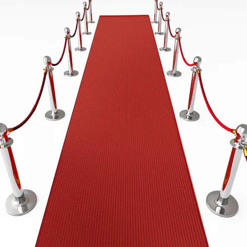 HOMBYS Alfombra roja extra gruesa de 450 GSM para fiestas y eventos, 2.6 x 30 pies, camino de pasillo rojo para ceremonia de boda, alfombra de