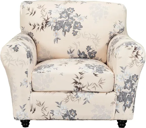 Miniatura 12 de CRFATOP Fundas elásticas para sillón de 2 plazas suaves con diseño floral para perros, fundas elásticas para sillón de 1 plaza, fundas lavables
