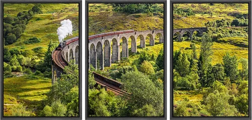 Miniatura 65 de wall26 Lienzo enmarcado para pared, juego de arte exótico tropical, océano, mar, avión, puesta de sol, transporte, fotografía, realismo, decorativo