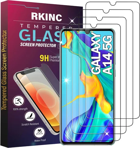 Miniatura 16 de RKINC Protector de pantalla [paquete de 4] para Samsung Galaxy A12 / Galaxy A02S / A12 Nacho, protector de pantalla de vidrio templado, 0.013 in