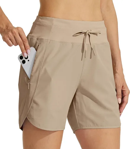 Miniatura 10 de Willit - Pantalones cortos deportivos de mujer para correr, 5 pulgadas, de secado rápido, para entrenamiento, senderismo, cintura alta, activos