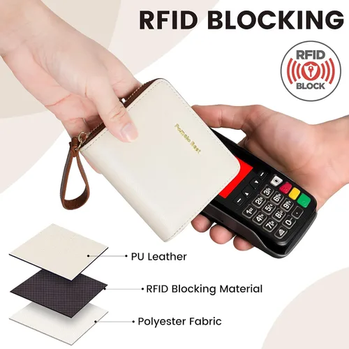 Miniatura 4 de Pomelo Best Cartera pequeña para mujer de cuero con bloqueo RFID 2025
