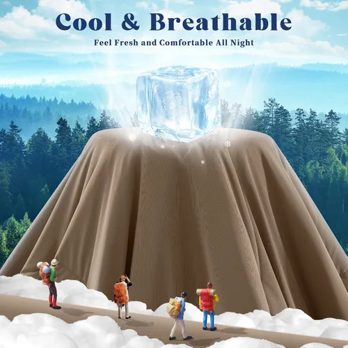Miniatura 5 de Edredón Refrescante Tamaño Twin, Manta Refrescante de Doble Cara para Personas que Duermen con Calor y Sudores Nocturnos, Manta de Hielo