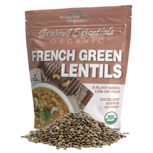 Miniatura 8 de Mountain High Organics Lentejas verdes francesas bolsa de 25 libras, 25 libras