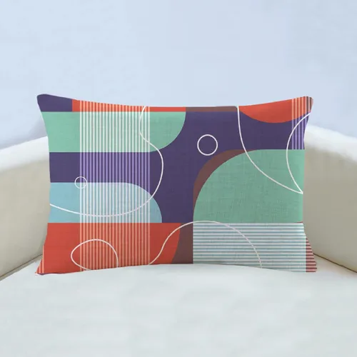 Miniatura 17 de Funda de almohada estampada, respaldo de dormitorio, almohada cuadrada con patrón de alce nórdico moderno, decoración para el hogar y la sala