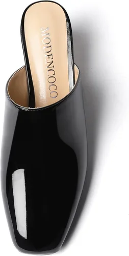 Miniatura 3 de MODENCOCO Zapatos de tacón bajo con cuña para mujer, cómodos zapatos de tacón bajo con cuña y puntera cuadrada de 2 pulgadas