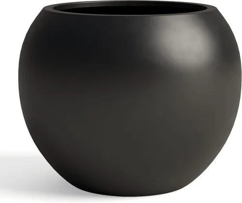 DTY Fiberstone - Maceta tipo globo para interiores y exteriores, maceta esférica ligera para olivo, Monstera y palma, piedra de fibra de vidrio,