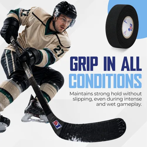 Miniatura 6 de sports tape ST Pro-Grade Cloth Hockey Tape (6 Rolls) - Strong Long-Lasting, Water Resistant Athletic Grip Tape for Lacrosse, Hockey, Baseball &
