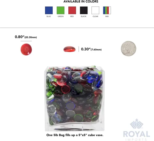 Miniatura 5 de Royal Imports Piedras de mármol plano de vidrio, rocas para mesa de fiesta, decoración de centros de mesa de boda, guijarros de acuario, gemas