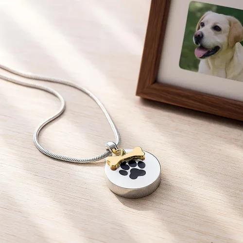 Miniatura 7 de Collares personalizados de urna de mascota para cenizas para mujeres y hombres, joyería de cremación para cenizas, collar personalizable para Urna
