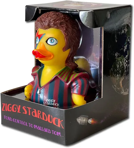 Miniatura 3 de CelebriDucks - Ziggy Starduck - Control de estanque a Mallard Tom - Patos de goma flotantes - Juguete de baño coleccionable regalo para niños