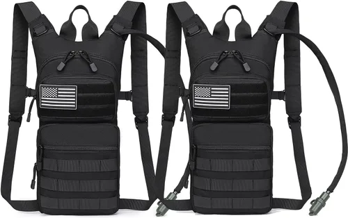 Miniatura 16 de Mochila de hidratación con aislamiento bolsa de agua con vejiga de 3 l de TPU, mochila táctica Molle de hidratación para senderismo, ciclismo, correr