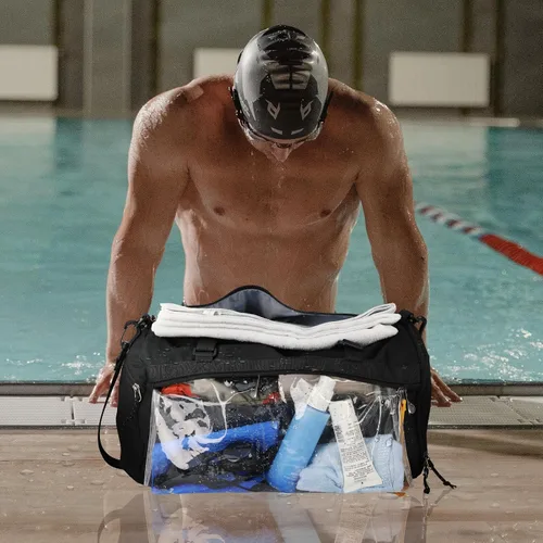 Miniatura 2 de SKYSPER Bolsa de deporte pequeña para gimnasio para hombres y mujeres, bolsa de viaje para llevar durante la noche para el fin de semana, natación