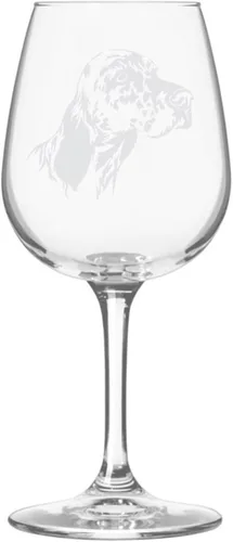 Miniatura 99 de Copa de vino de 12.75 onzas con diseño de perro grabado