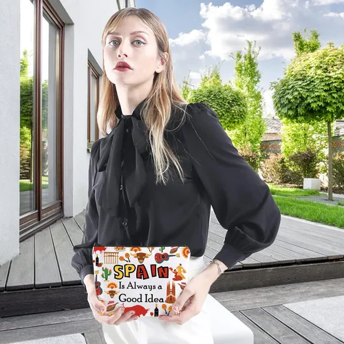 Miniatura 4 de WCGXKO España amante regalo viaje a España regalo España es siempre una buena idea cremallera bolsa cosméticos bolsa, España, Cremallera