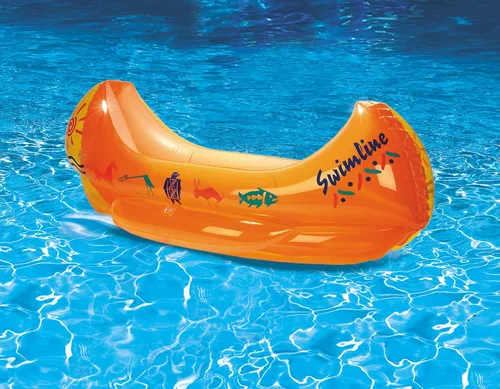 Miniatura 2 de Swimline Rainbow Island Flotador Inflable de Piscina para Montar, Blanco, 68"/64"/16