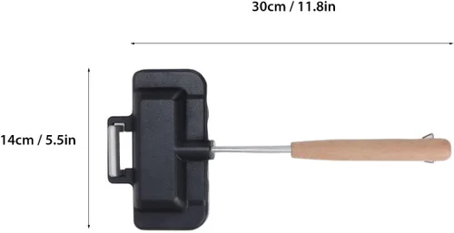 Miniatura 3 de Sartén para hornear sándwich de doble cara, sartén de doble cara, máquina de quesos a la parrilla, antiadherente, para desayunar