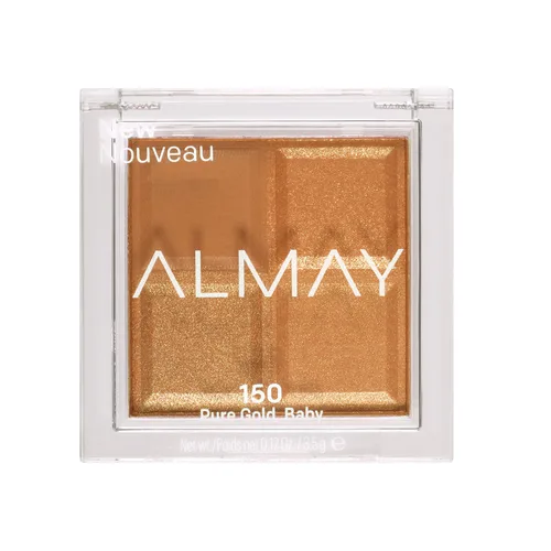 Almay Shadow Squad, oro puro, 1 unidad, paleta de sombras de ojos Dorado (Pure Gold)