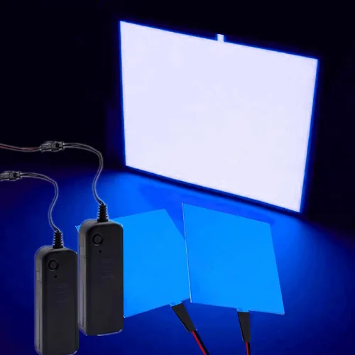 Miniatura 7 de El Panel de luz – 2 piezas 3.9 x 3.9 in DIY Electroluminiscente Cuttable Máscara Iluminación de Ojos DIY Cosplay Fiesta Decoración Azul