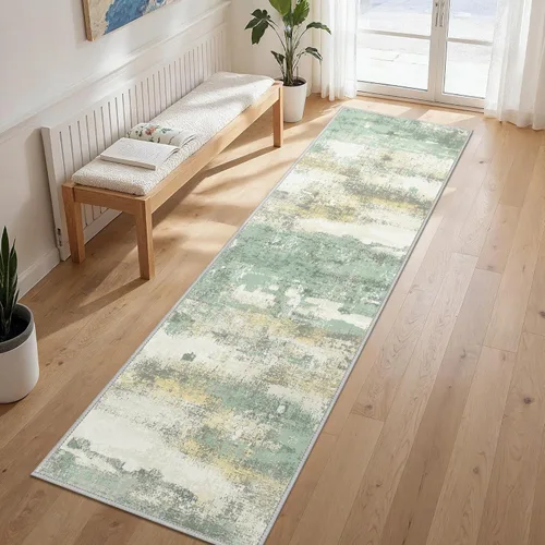 Miniatura 30 de GENIMO Alfombra antideslizante de 2 x 6 pies, lavable para pasillos de cocina, alfombras de cocina modernas abstractas, alfombra ligera de pelo bajo