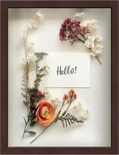 Miniatura 48 de FrameWorks Marco de Caja de Sombra de Madera Negra de 8" x 8" – Vitrina con Parte Trasera de Fieltro Suave, Caja de Memoria con Vidrio Templado