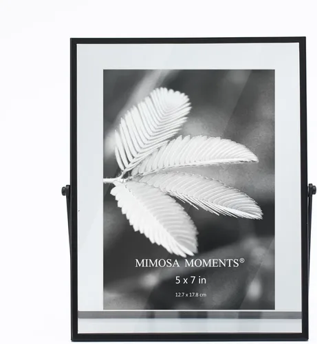 Miniatura 12 de Marco flotante de metal para fotografías Double Glass Tabletop Display, Modern Minimalist Photo Frame for Home & Office Decor, 4x6 Photo Frame