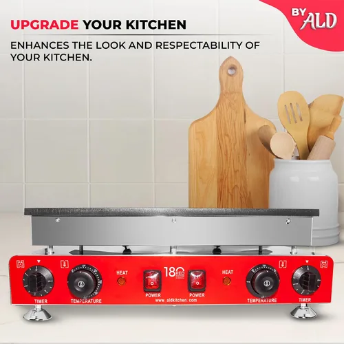 Miniatura 7 de ALDKitchen Mini fabricante holandés para panqueques, antiadherente, 110 V (25 panqueques)