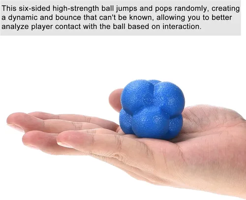 Miniatura 4 de PATIKIL Pelotas de reacción de rebote, pelota de entrenamiento de coordinación, entrenador de agilidad TPR de alta dificultad, para reflejo