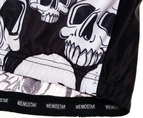 Miniatura 6 de Hombre Ciclismo Jersey cráneo bicicleta manga corta Tops Quick Dry Reflectante 3-Bolsillos S-3XL
